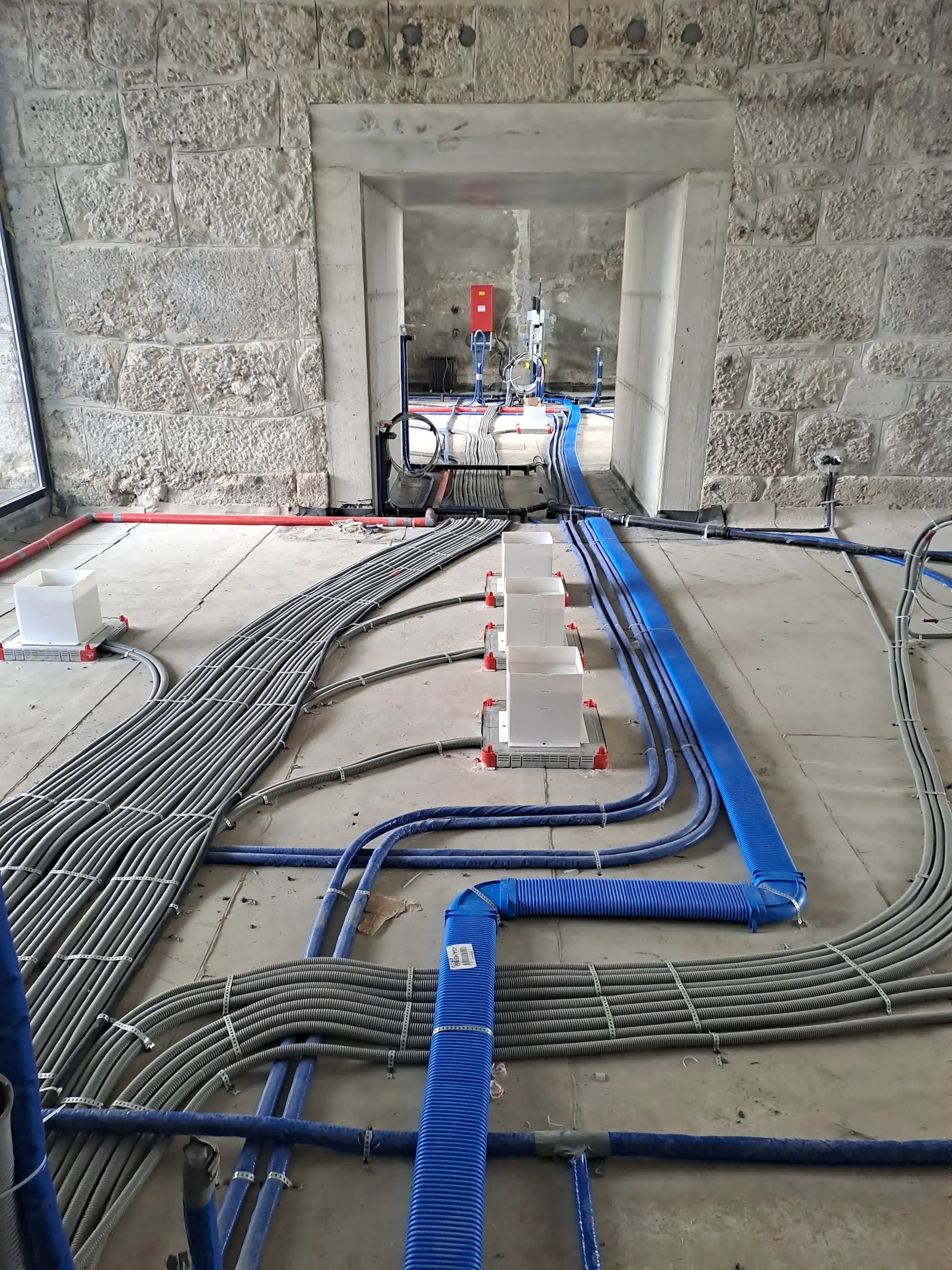 Strukturierte Elektroinstallation im Rohbau